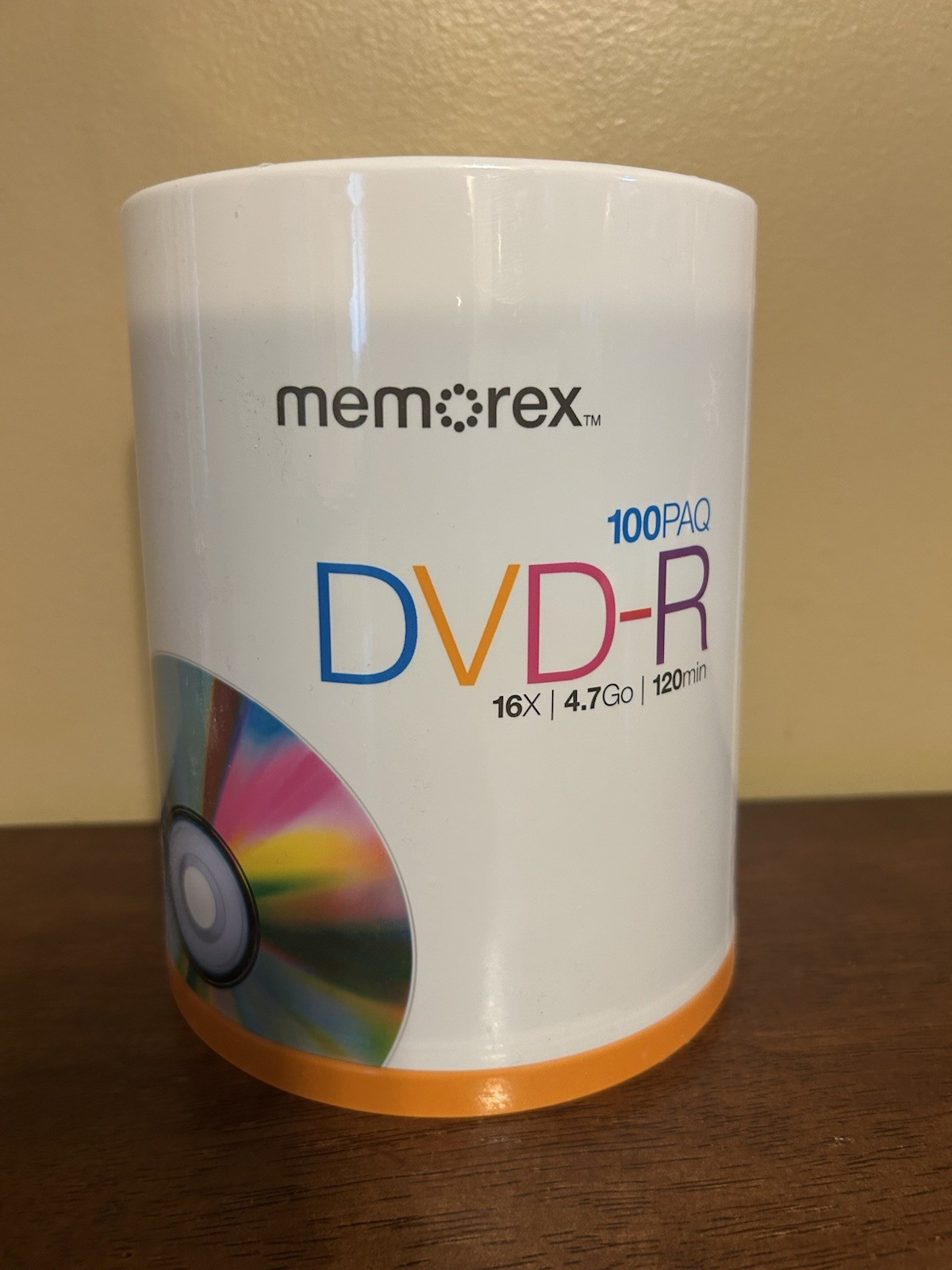 Memorex DVD-R Blank Discs 100 Pack Spindle 16x 4.7GB 120min Recordable Media NEW