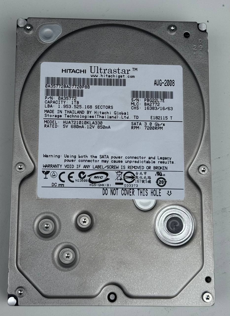 Hitachi Ultrastar 1TB 7200RPM SATA 3.5" HDD HUA721010KLA330