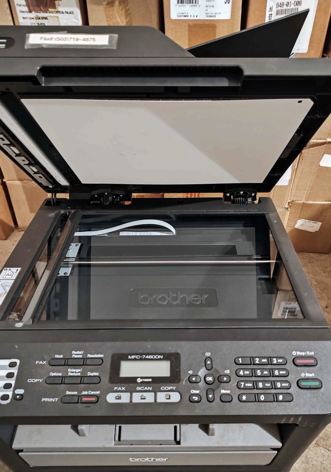 Brother MFC-7460DN Laser Printer Scanner Copier Fax Duplex Network - Needs Toner
