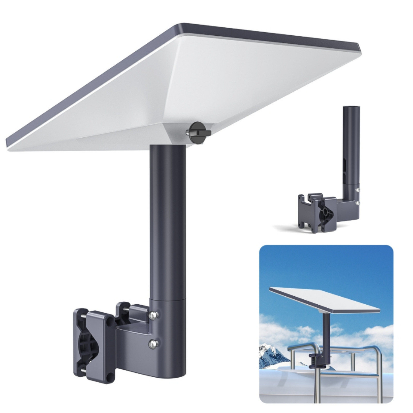 Starlink Mini Mount for RV Roof Yacht Pole Heavy Duty Adjustable Aluminum