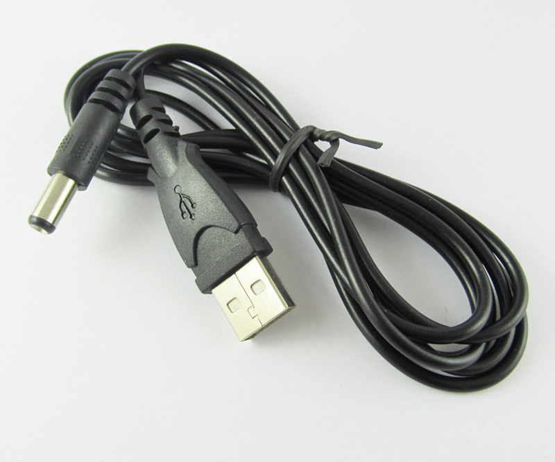 4pcs 1.5M/5Ft USB 2.0 Male Plug to 5.5x2.1mm 2.1mm DC Power Plug Cable Cord