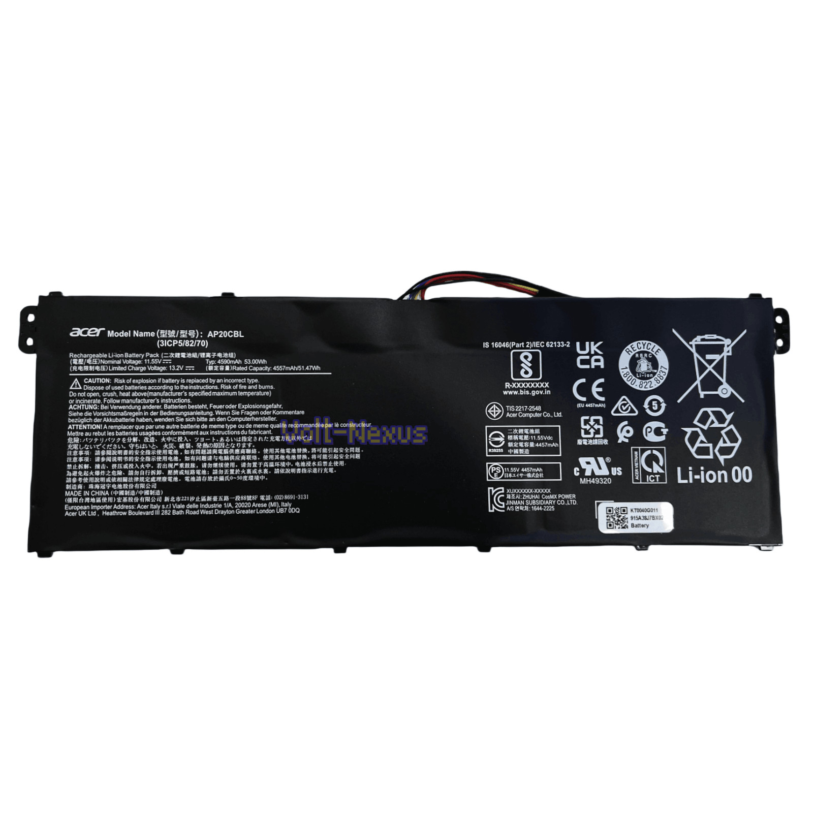 Genuine AP20CBL 53Wh Battery for Acer A515-45 A715-43G Swift 3 SF314 R5-5500U