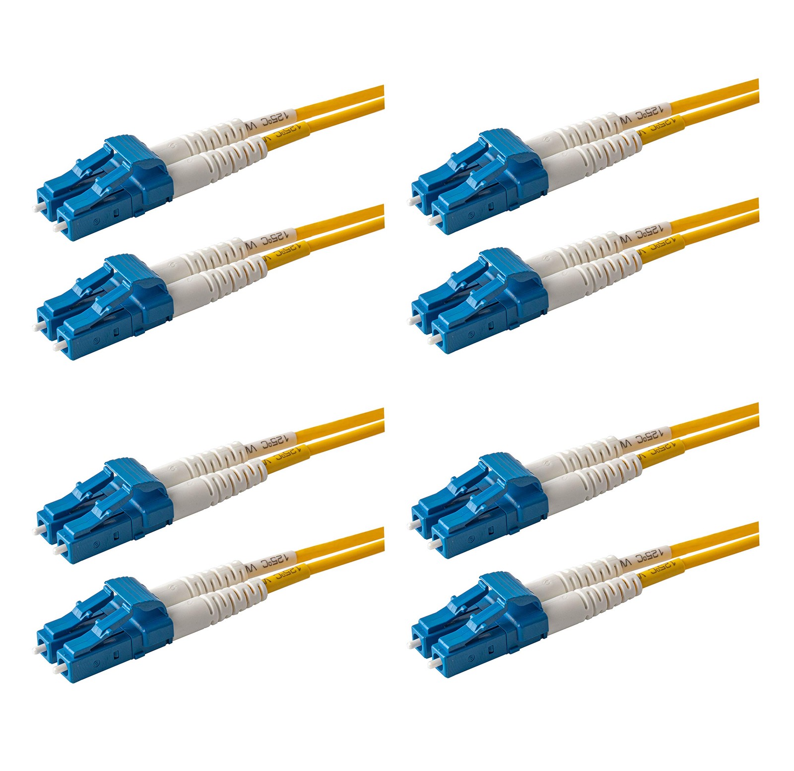 SpeedyFiberTX – 4-Pack 5 Meter LC to LC Fiber Patch Cable, Corning SMF-28 Sin...