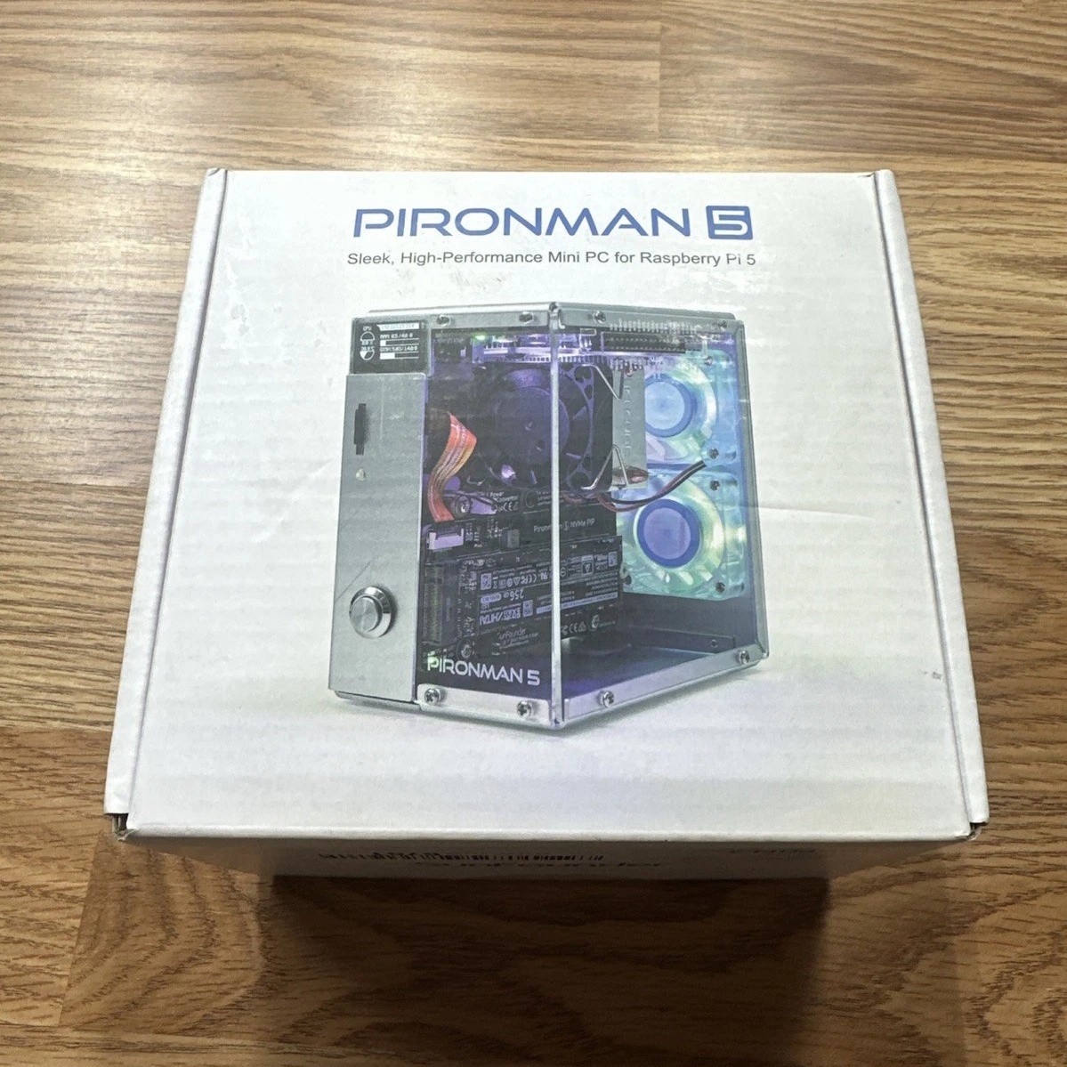 Pironman 5 NVMe M.2 PCIe Mini PC Case for Raspberry Pi 5 w/ RGB Fans, OLED
