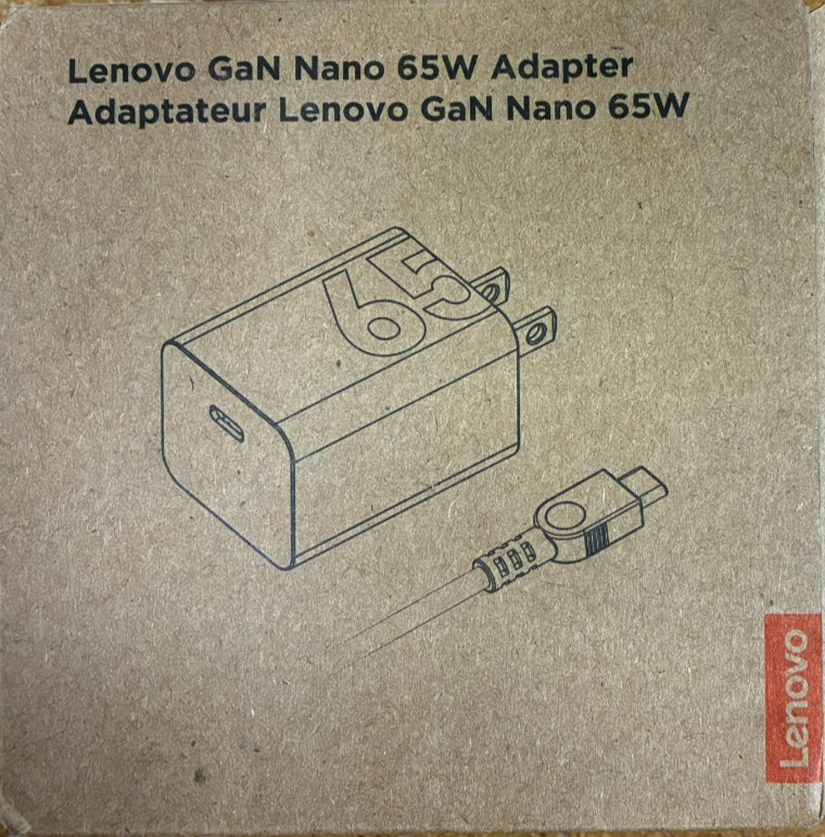 Lenovo - 40AWGN65US - Nano 65W USB-C GaN Power Adapter - Black