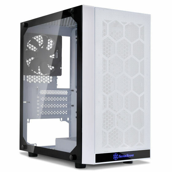 Silverstone PS15W-G (Tempered Glass) Mesh Front WHITE MATX Case