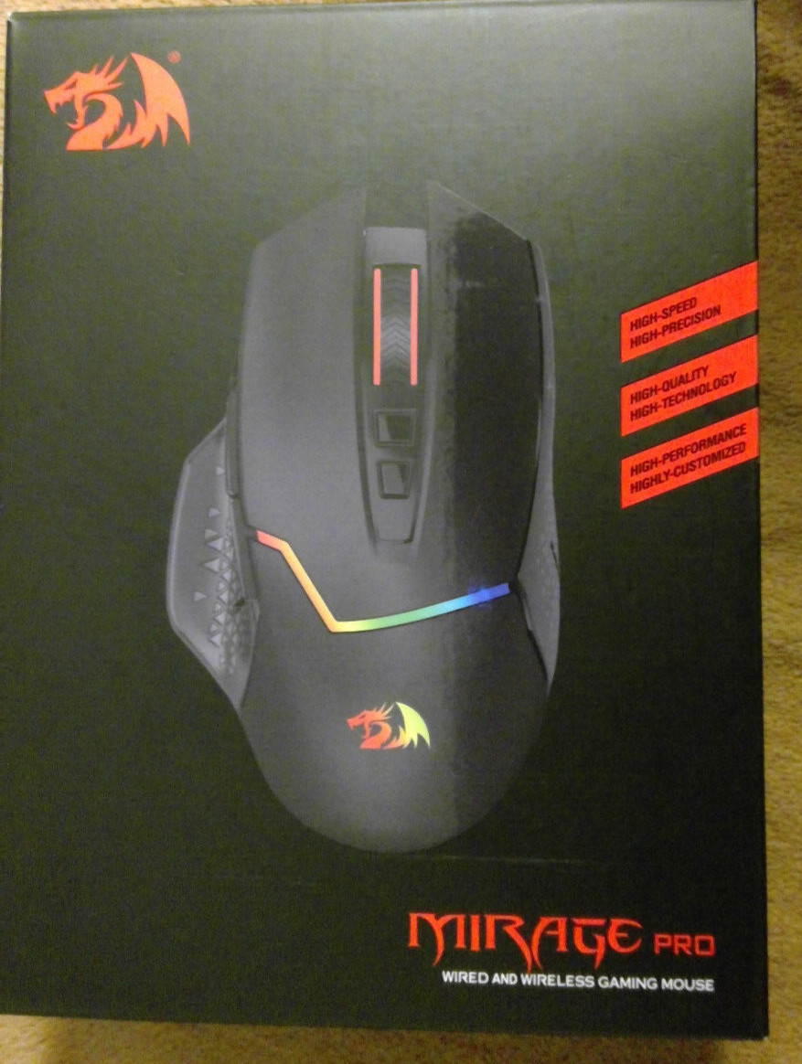 Mirage Pro wired and wireless gaming mouse