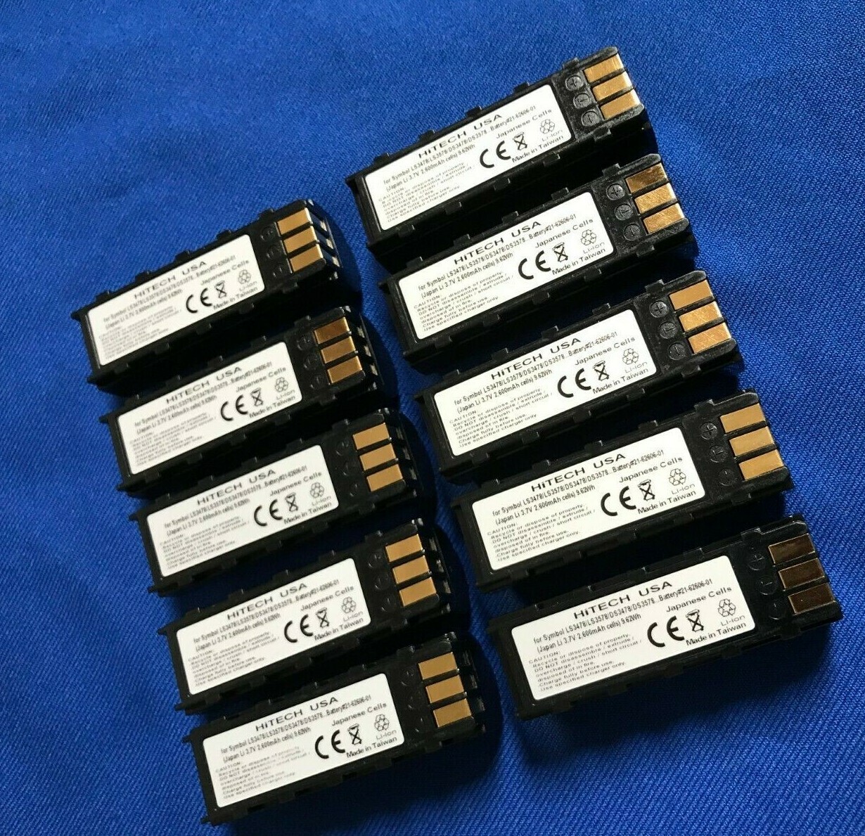 10 Batteries(Japan Li2.6A9.62wh)For Symbol...#2162606-01 DS3478/DS3478/LS3578...