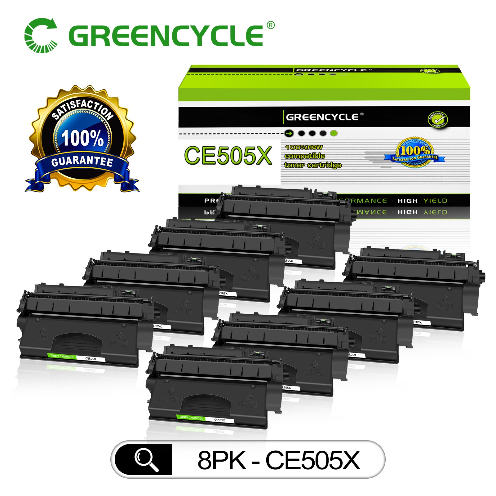 8PK CF280X High Yield Black Toner Cartridge Fits For HP LaserJet Pro 400 M401dn