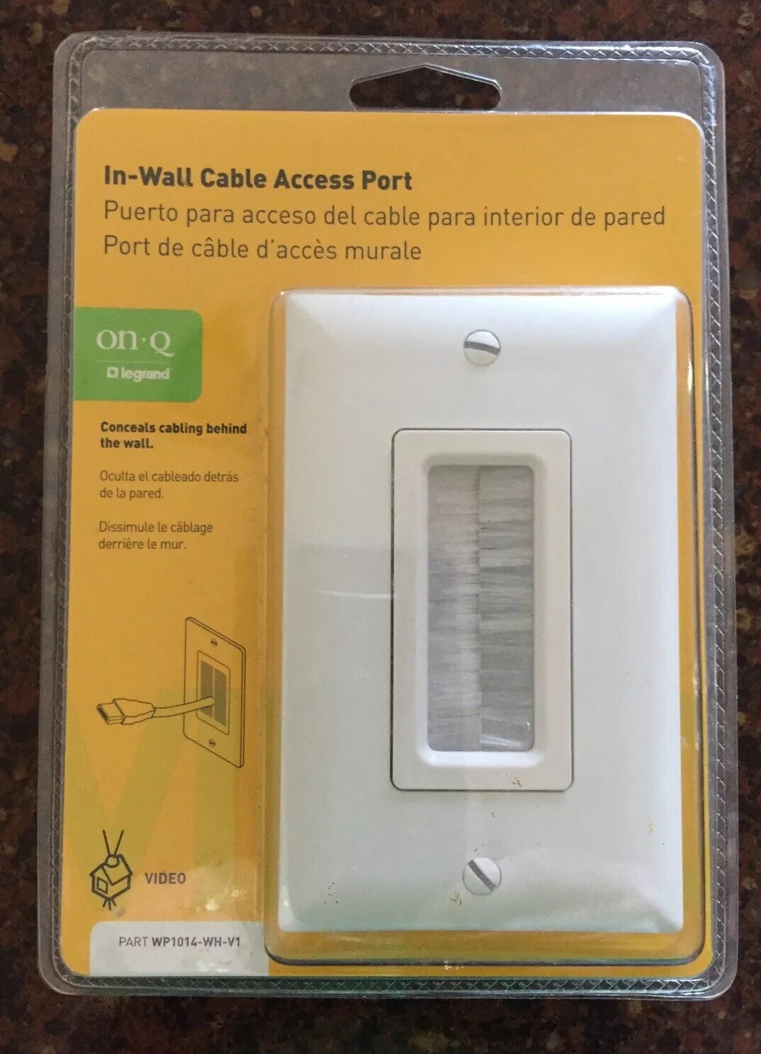 New On-Q/Legrand WP1014-WH-V1 Legrand On-Q WP1014WHV1 Cable Access Wall Plates