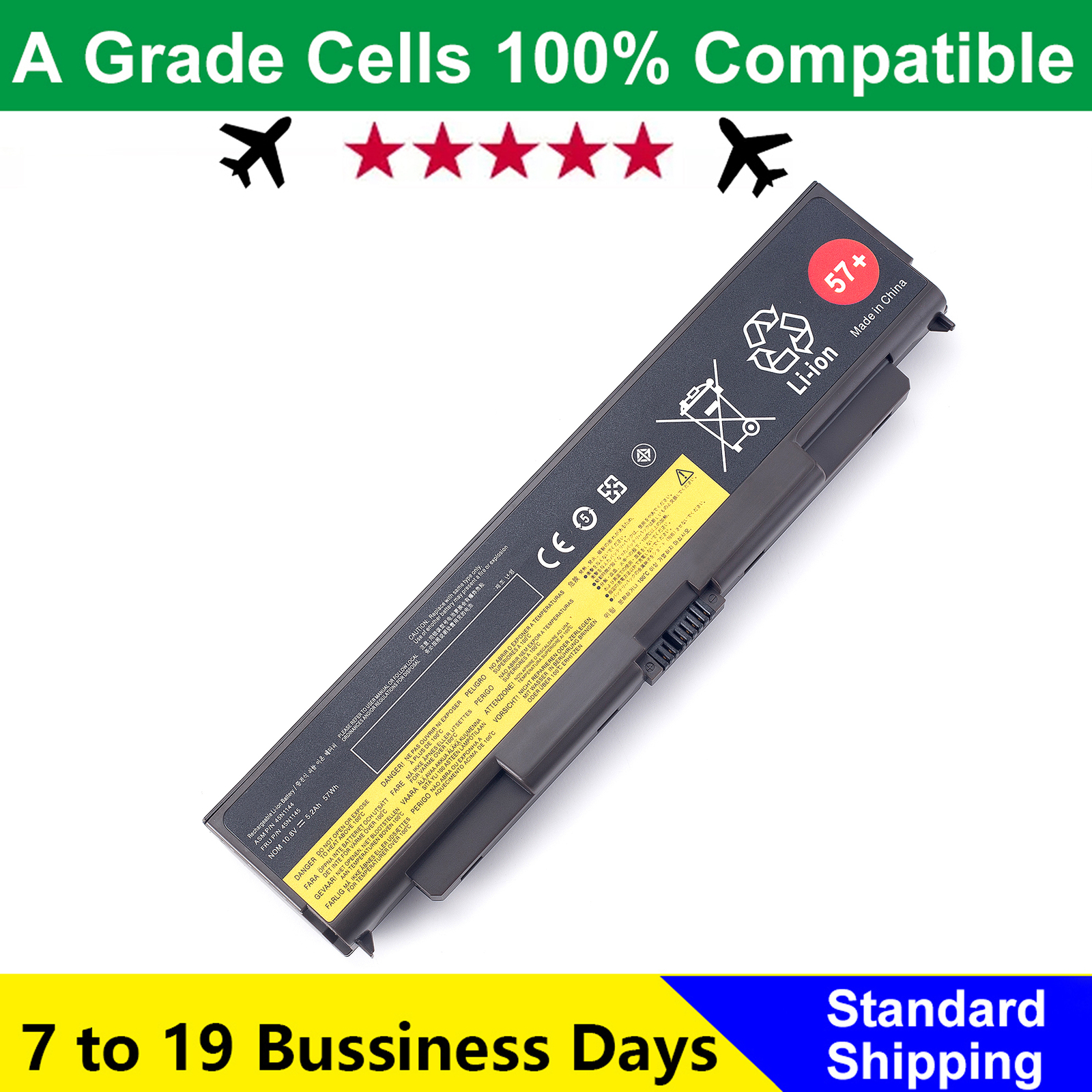 T440P Laptop Battery For Lenovo ThinkPad T540P L440 L540 W540 0C52863 57+ 57WH
