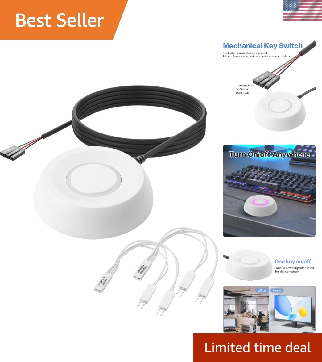 PC Power Button Desktop, Desktop Computer External Power Switch,PC Power Supp...