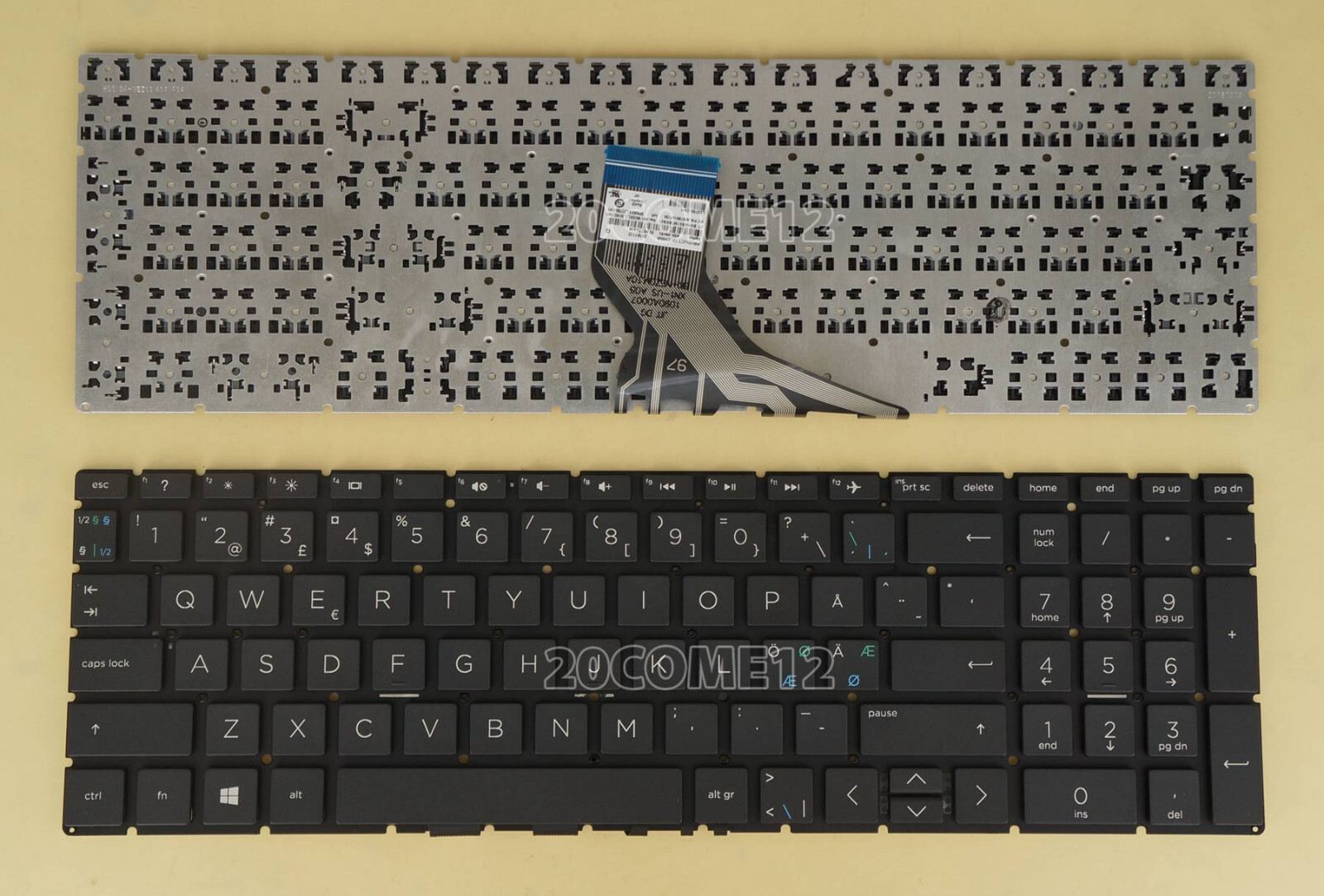 New for HP 15-da 15t-da 15-da0000 15-da1000 15-da2000 Series Keyboard Nordic ND