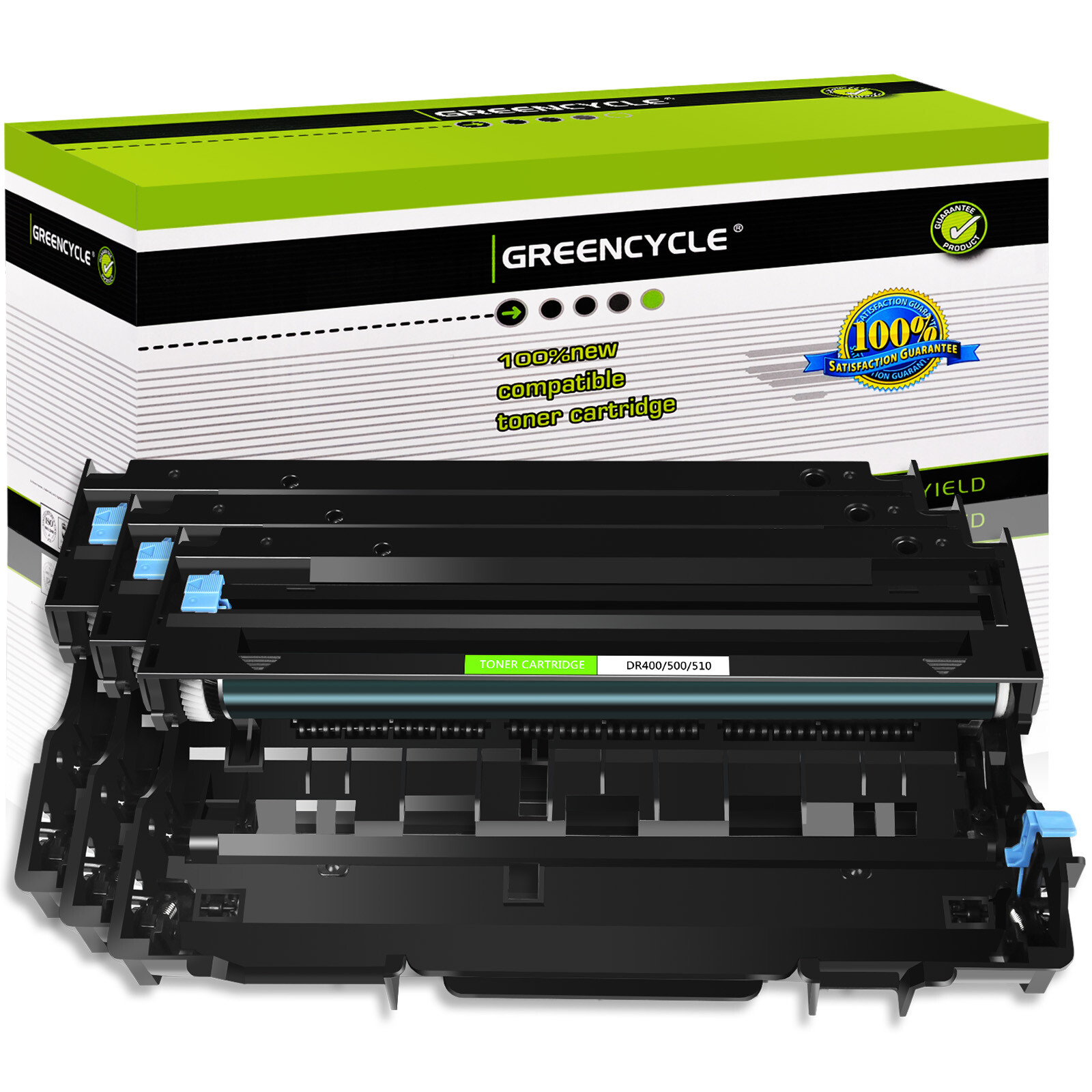 3 PACK Black DR400 Drum Unit Compatible with DR-400 Brother DCP-1200 1400 MFP-96