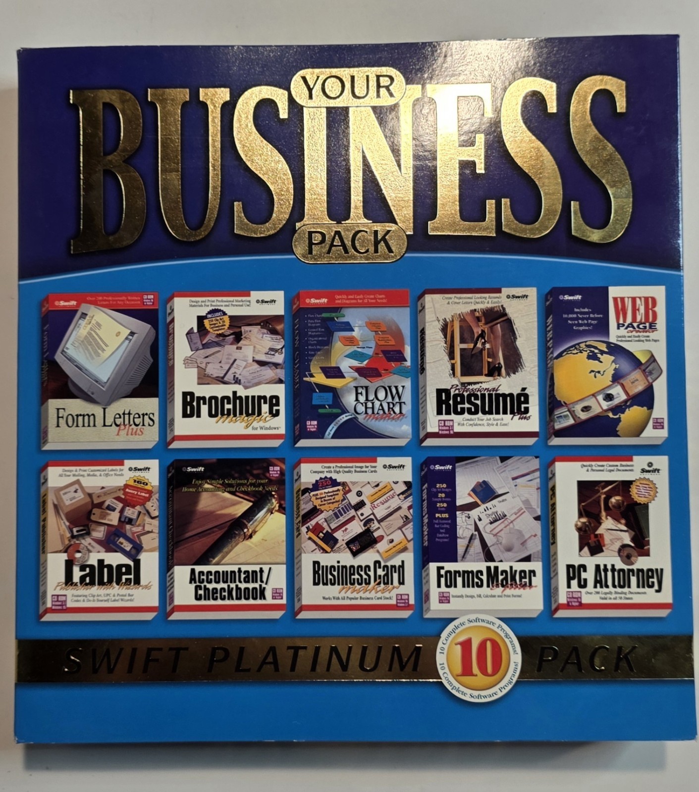 Vintage 2001 Swift Platinum 10 Pak Software Program "Your Business"