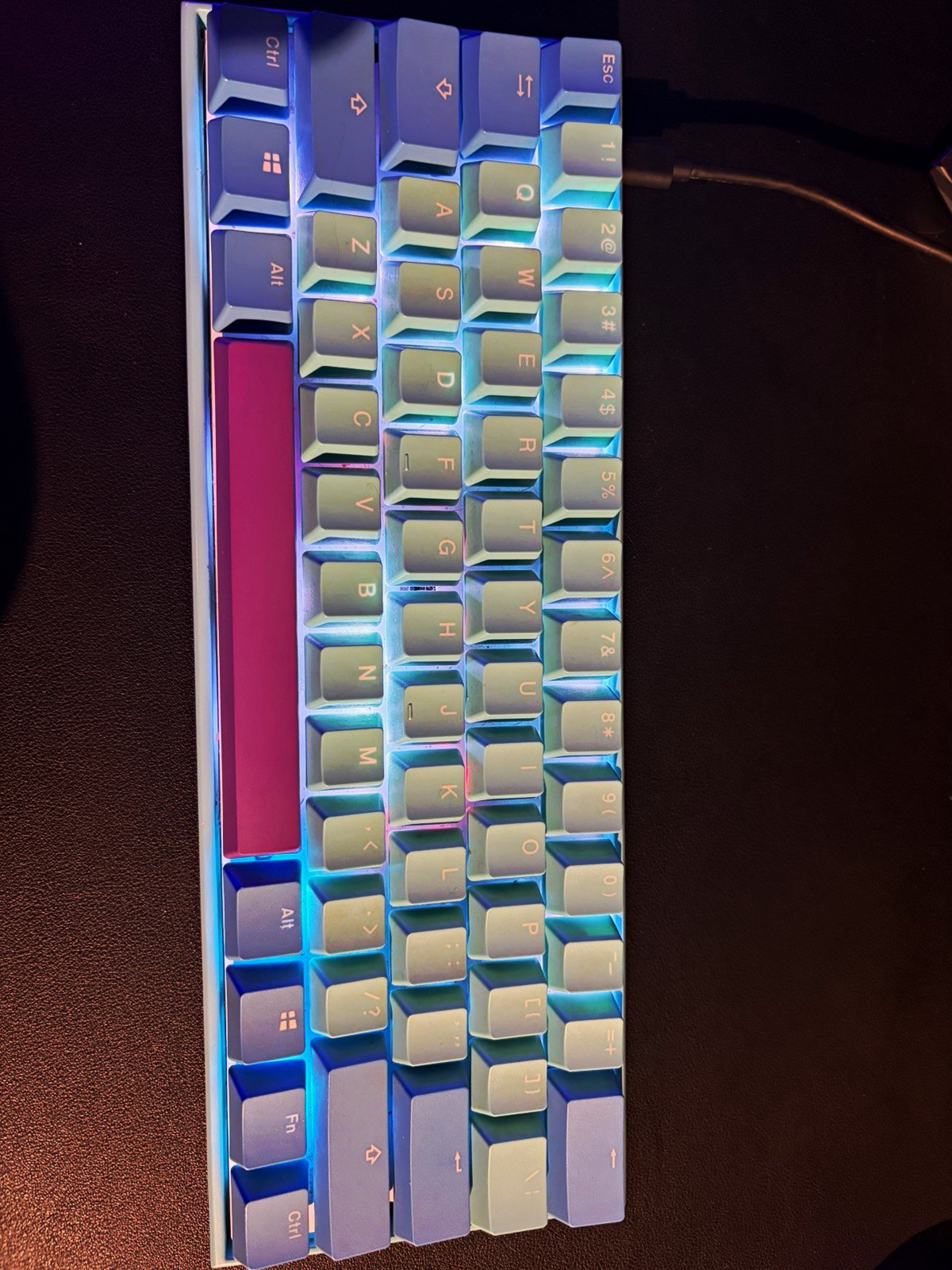 Ducky Mecha Mini Frozen Llama Mechanical Wired RGB Aluminum Keyboard QWERTY EN