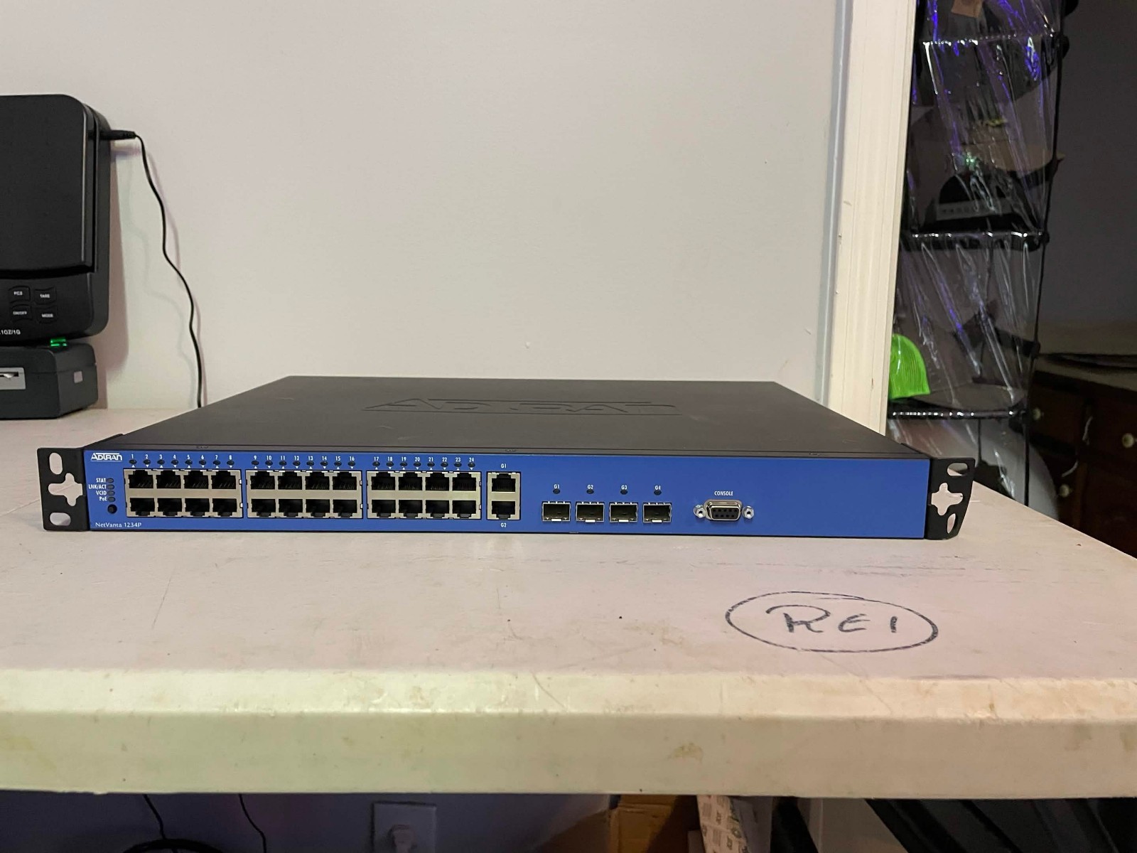 Adtran NetVanta 1234P 3rd Gen Ethernet Switch – Power Tested  Used w/ Power Cord