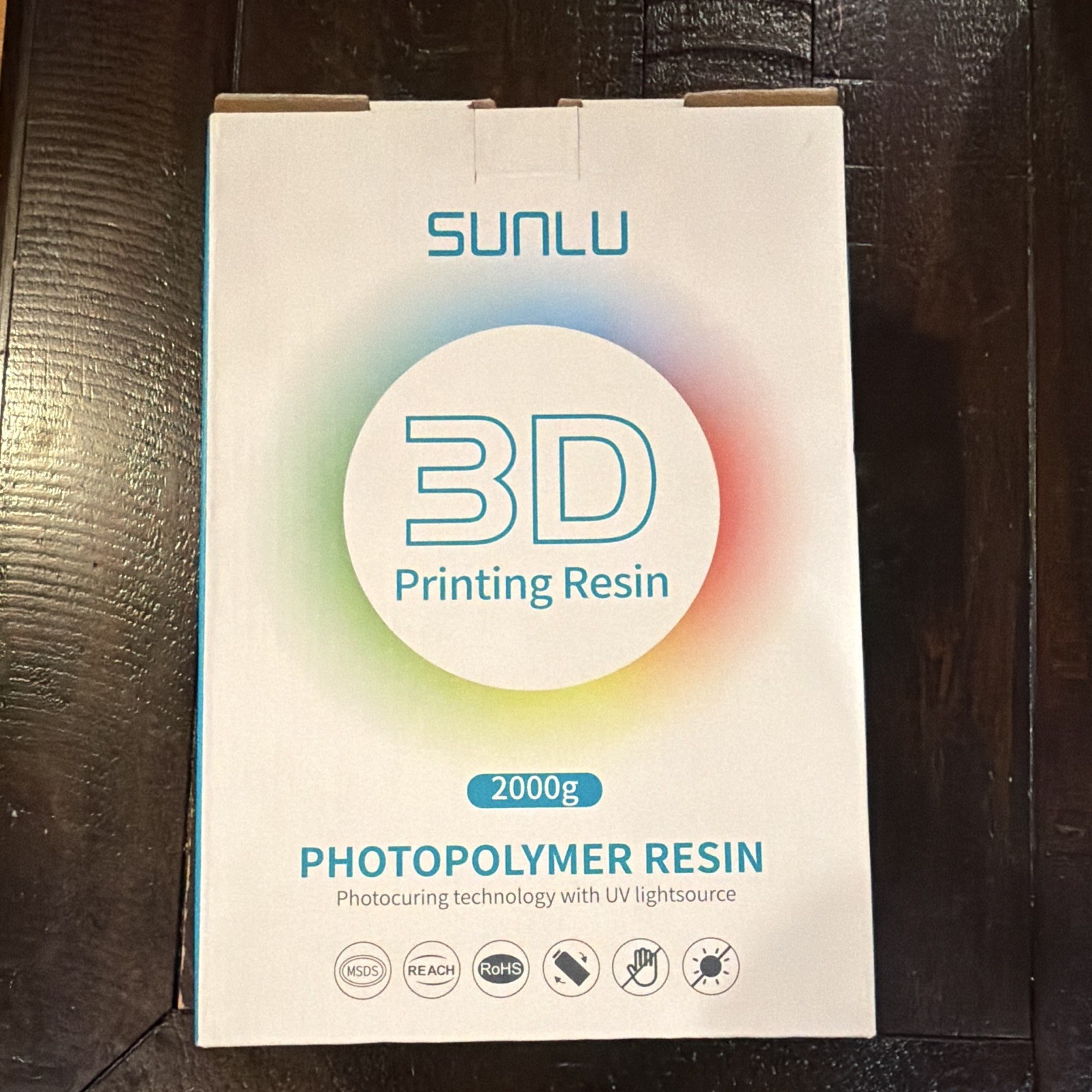 SUNLU 3D Printer Resin 2kg Standard Solid Gray