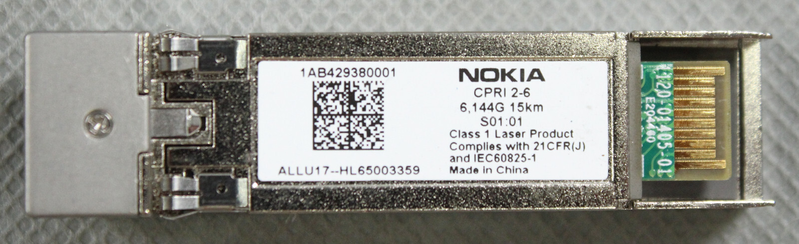 1AB429380001 Nokia 6GBase LR 15Km SFP+ CPRI 2-6 SMDF SFP Optical Module