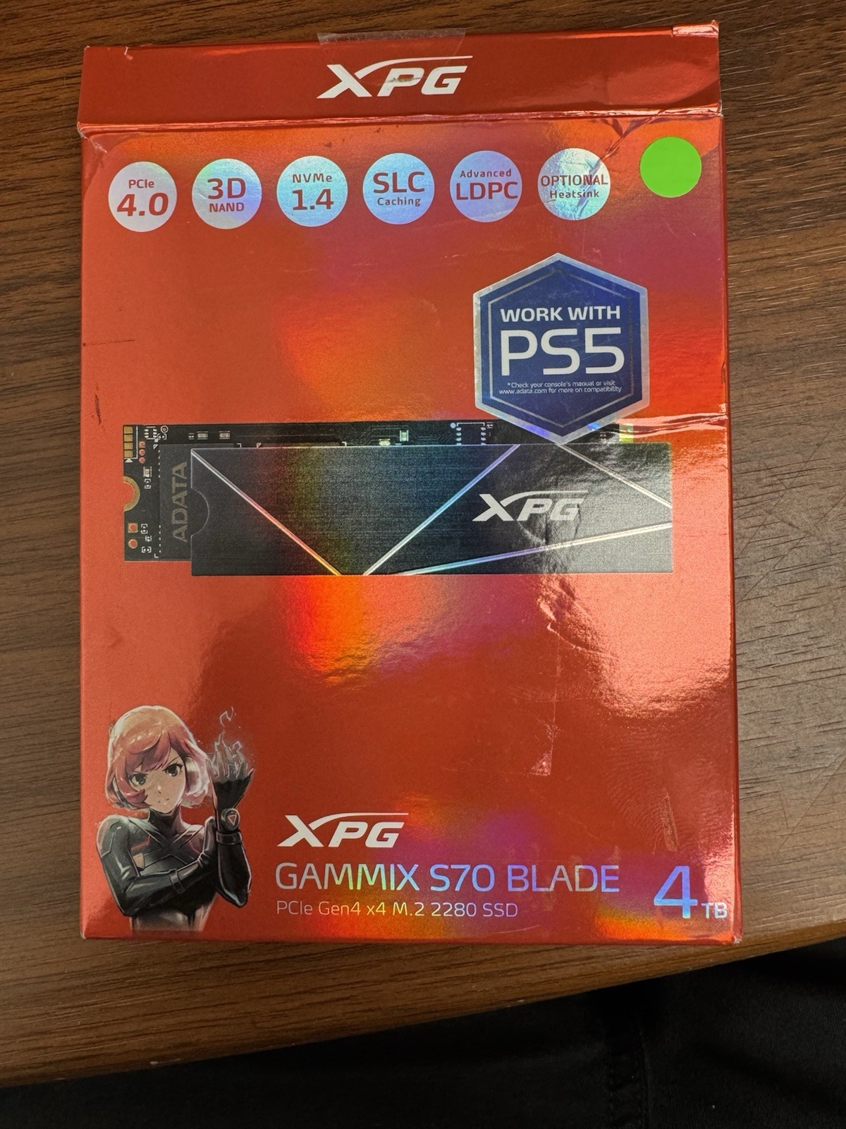 ADATA XPG GAMMIX S70 Blade SSD 4 TB internal M.2 2280 AGAMMIXS70B-4T-CS