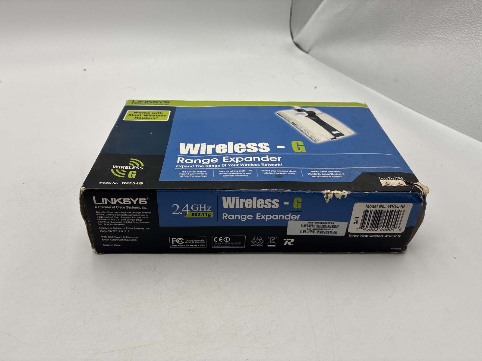Linksys Wireless-G Range Expander WRE54G