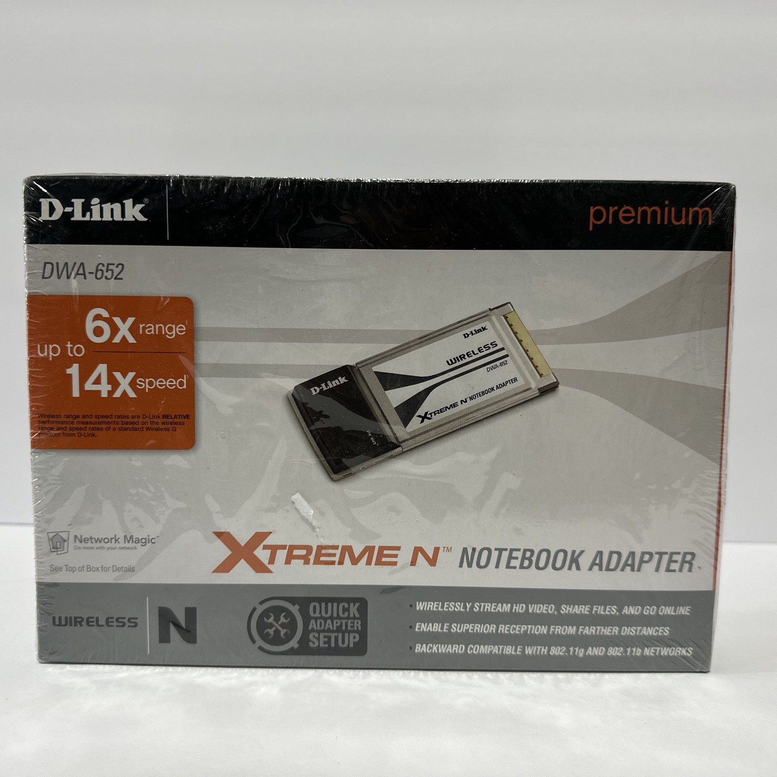 D-Link DWA-652 Xtreme N Wireless Adapter (802.11g/n; Laptop-Notebook NEW (W05)