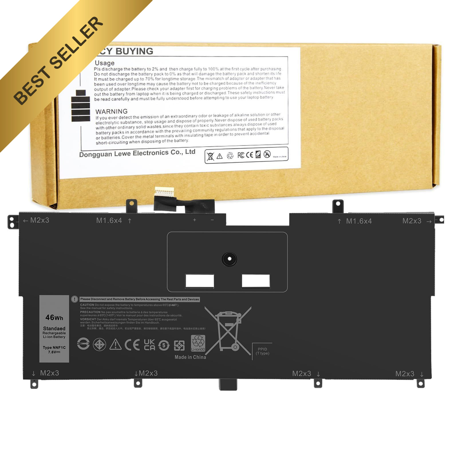 Fancy Buying NNF1C Laptop Battery for Dell XPS 13 9365 2-in-1 HMPFH NP0V3 P71G
