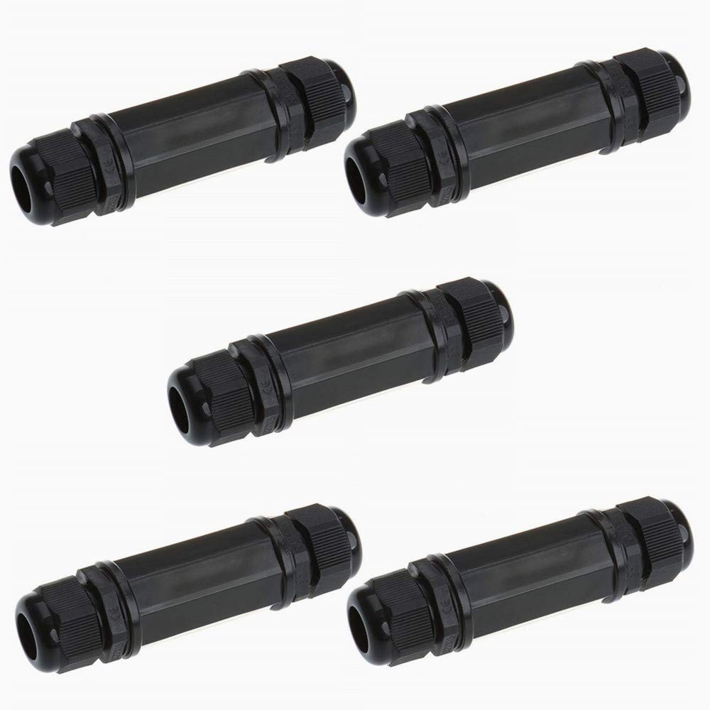 ANMBEST 5PCS M22Z Shielded RJ45 Cat6 110mm/4.33inch (length only), black
