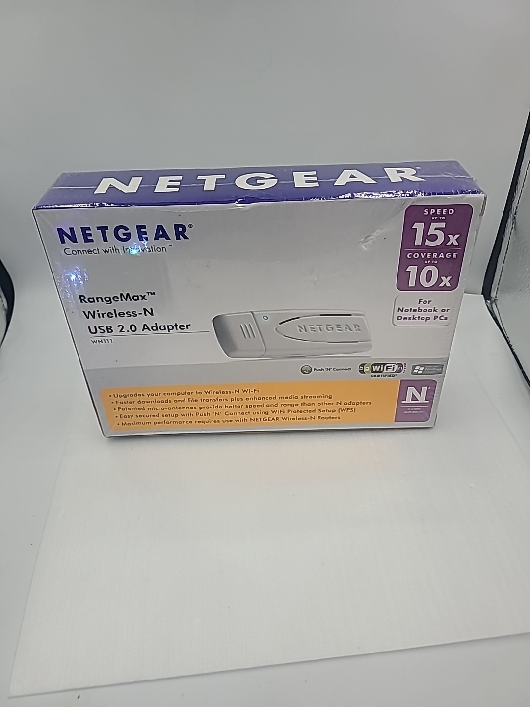 NetGear Rangemax Next Wireless-N USB2 (WN111-100NAS) Pre-802.11n Wireless...