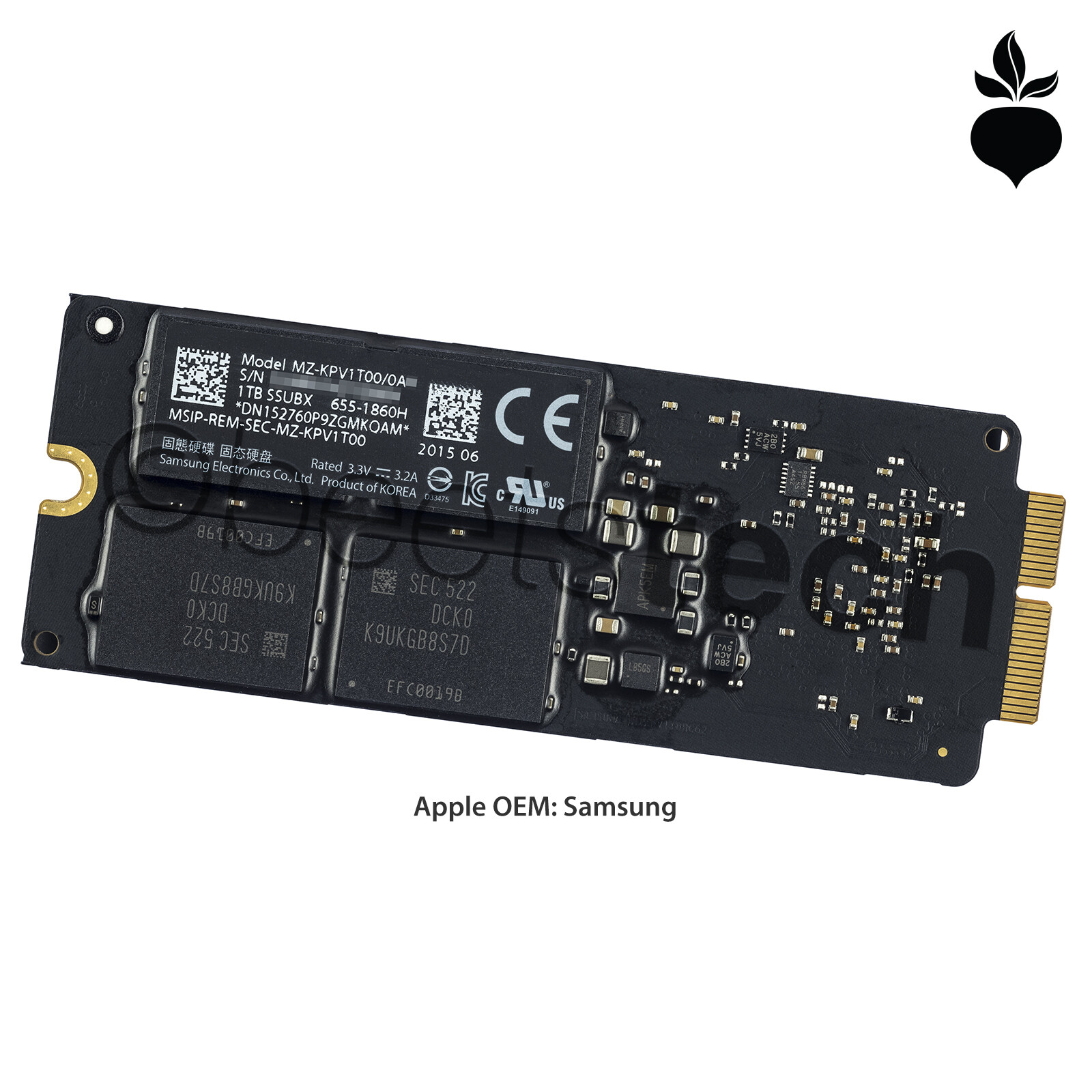 1TB BLADE PCIe 3.0 x4 SSUBX SSD + HEATSINK - Apple Mac Pro A1481 Late 2013