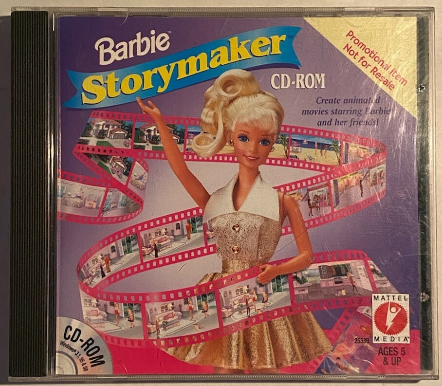 Mattel ~ "Barbie Storymaker" ~ CD-Rom ~ Very Good Condition