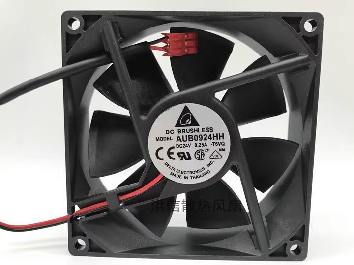 Delta AUB0924HH 9025 DC24V 0.25A 90*25MM 2-Pin Inverter Cooling Fan
