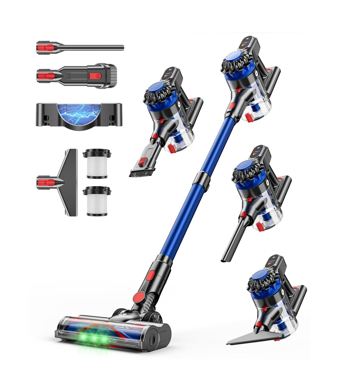 KARDV Cordless Vacuum Cleaner, 500W/40Kpa Vacuum Cleaners for Home, 60Mins St...