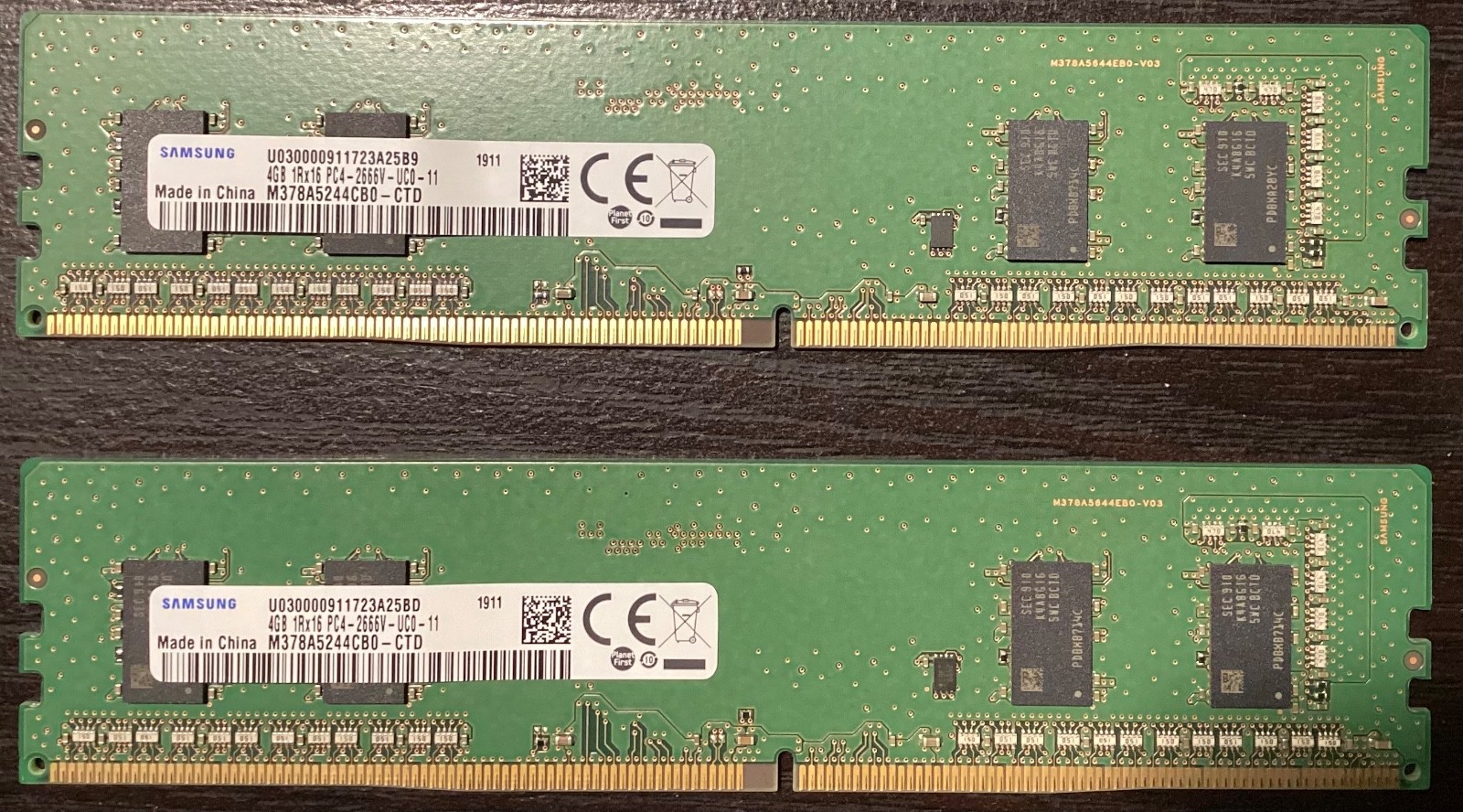 Samsung 8GB (2x4GB) 1Rx16 DDR4 PC4-2666V M378A5244CB0-CTD RAM Memory for Desktop