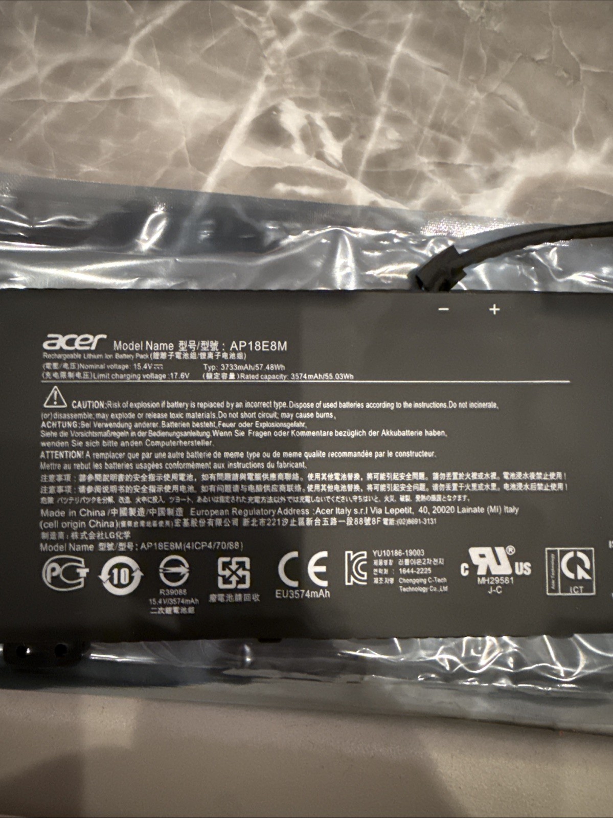 Acer AP18E7M 15.4V Li-Ion Battery For Nitro 5 AN515-54 AN517-51 Nitro 7 AN715-51