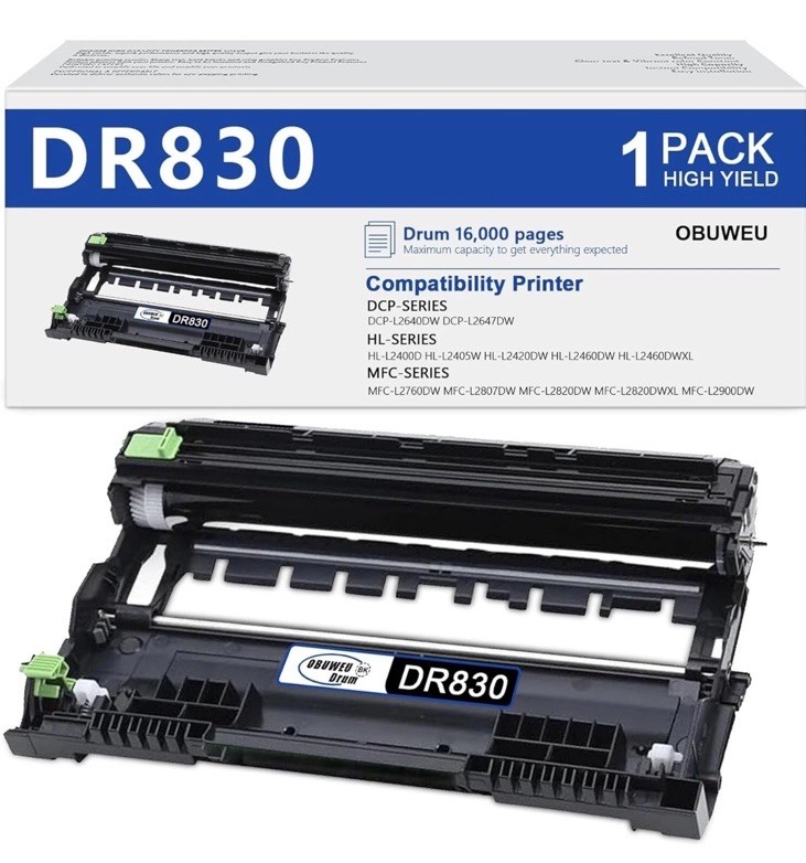 DR-830 Drum Unit Black High Yield Replacement for Brother 1 Pack Sealed