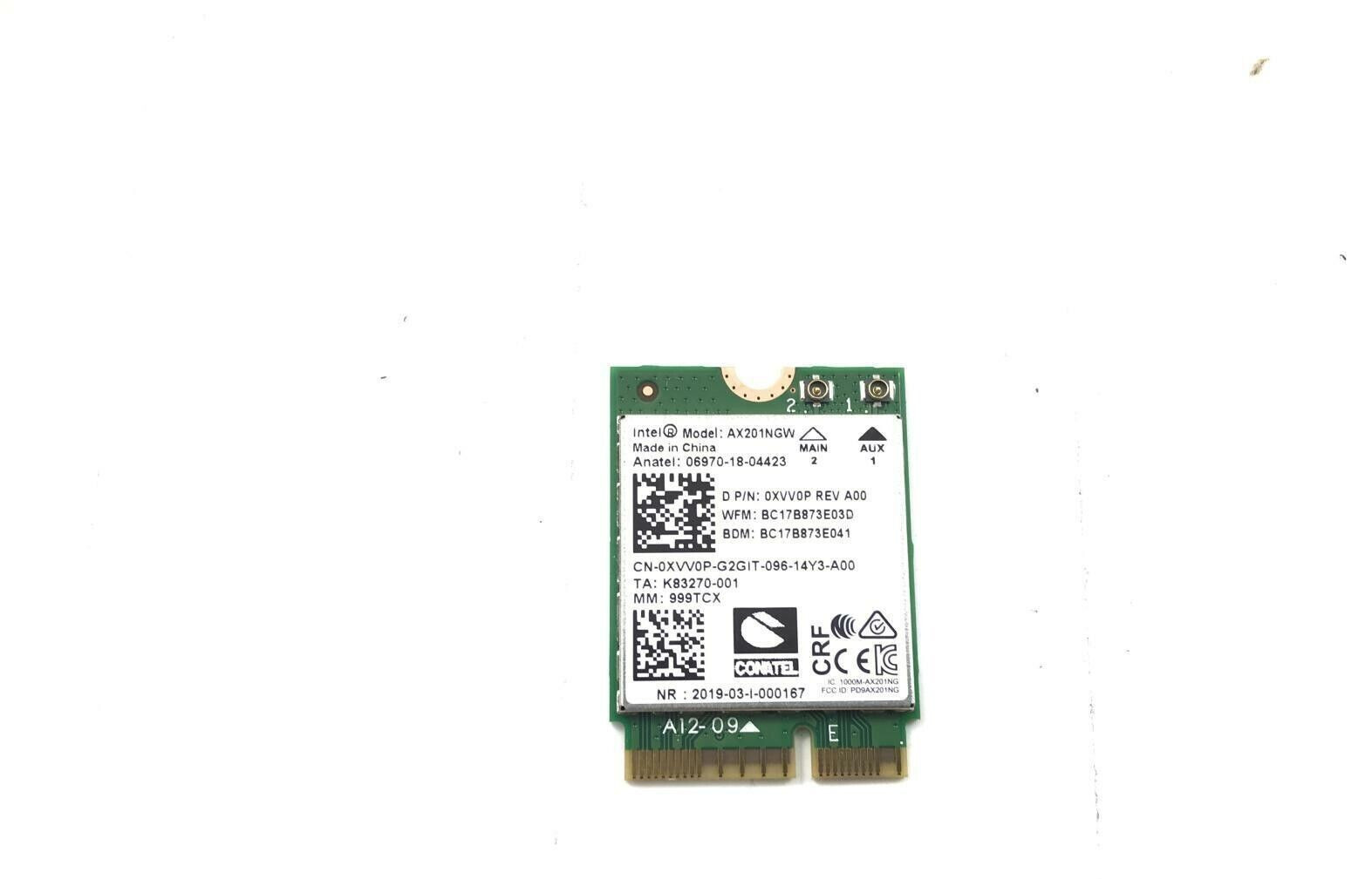 ✔️Genuine Intel AX201NGW Dual Band Wi-Fi 5.0 2.4GHZ Bluetooth Network Card XVV0P