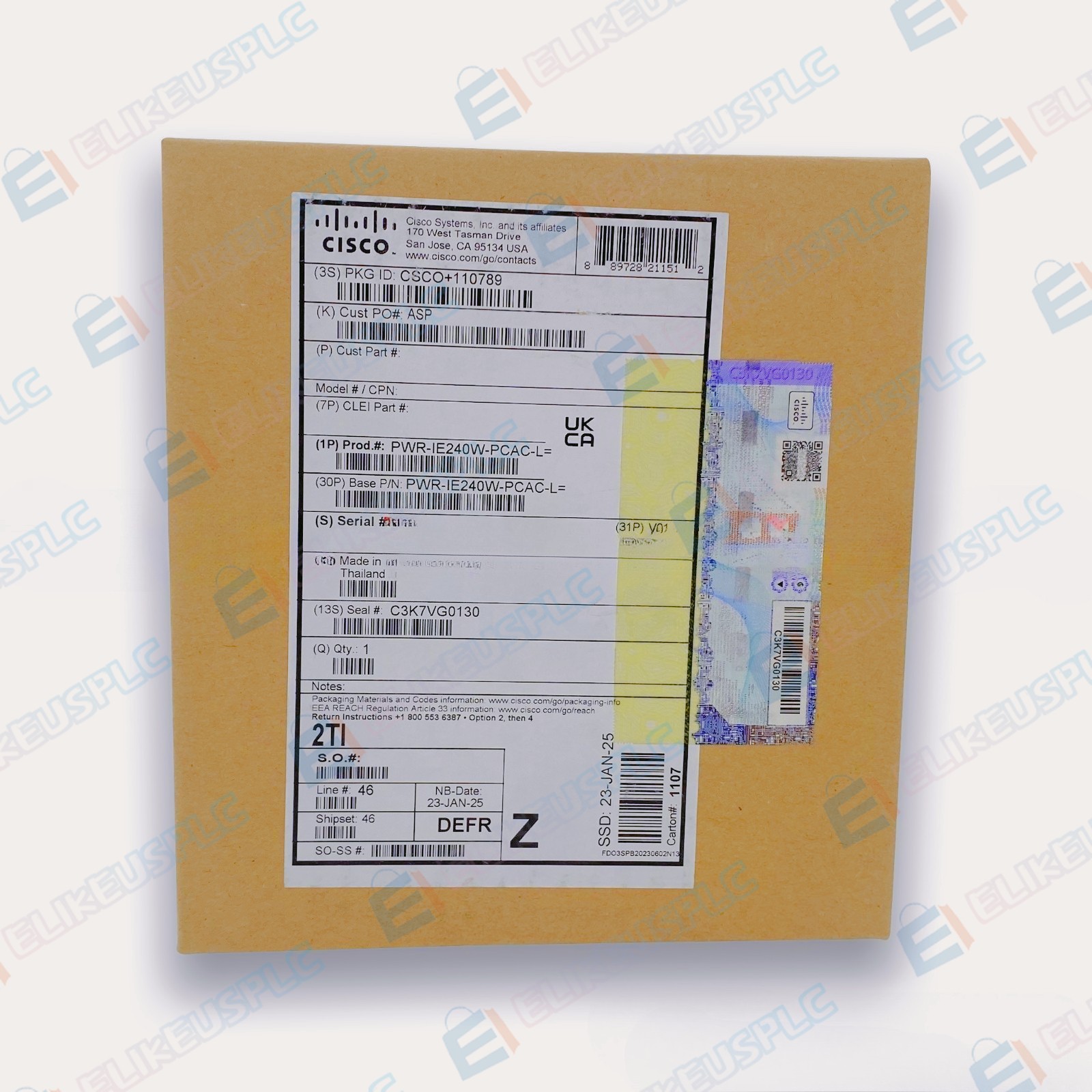 Cisco Systems PWR-IE240W-PCAC-L Power Supply AC 100-240V 240 Watt  New Sealed