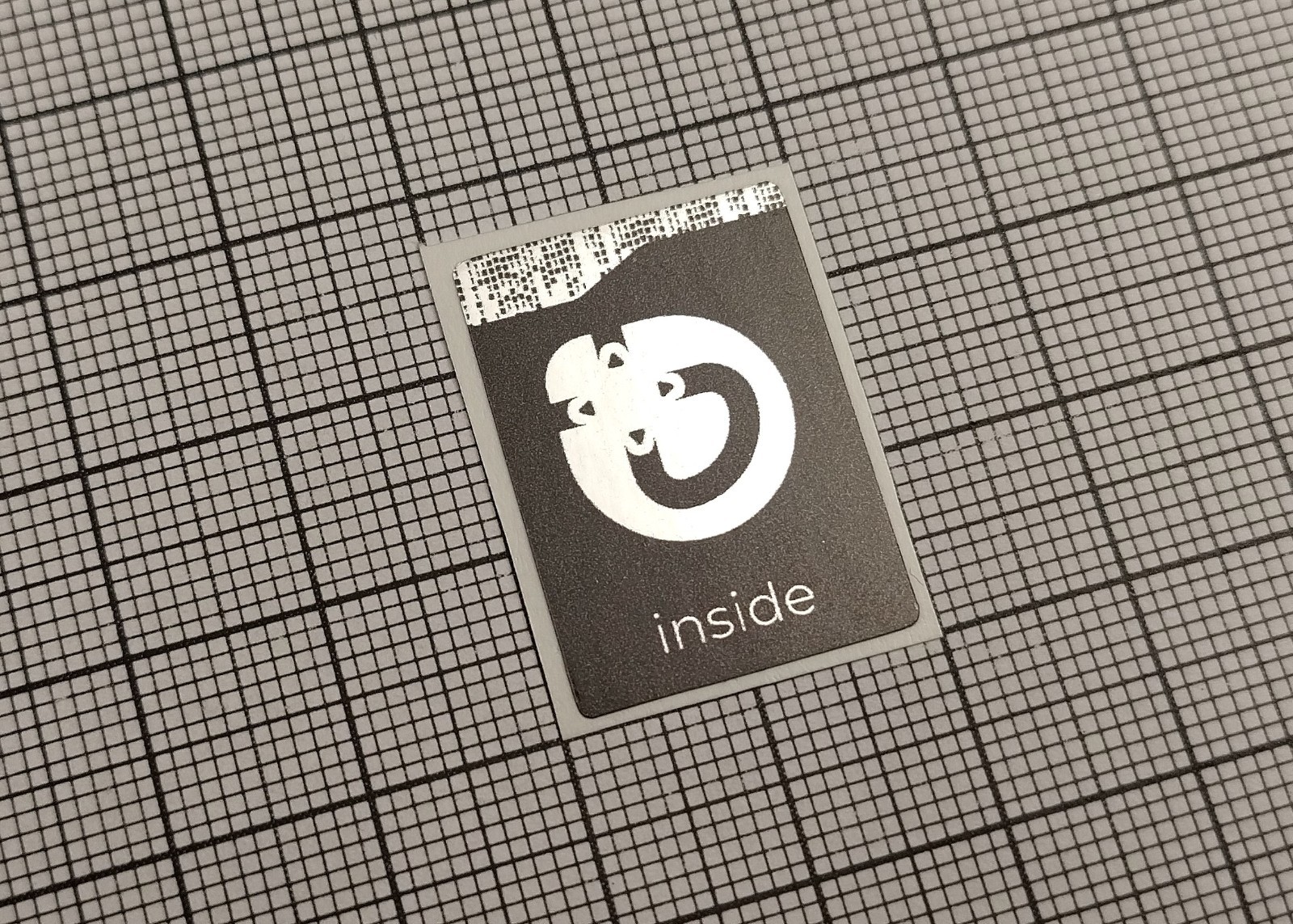5 x Black & Silver Bazzite Linux Inside Stickers For The Computer Case 18x25mm