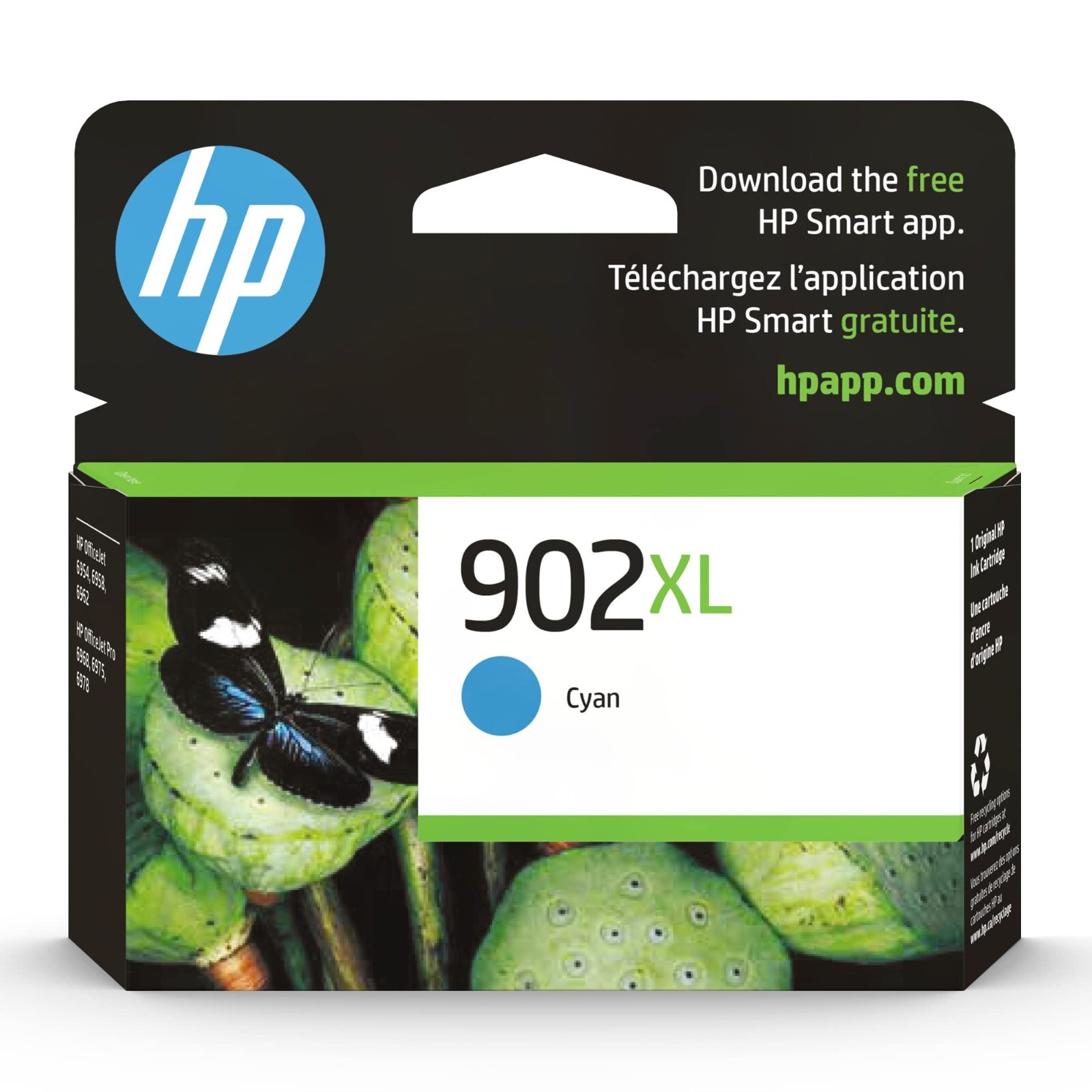 New Genuine HP 902XL Cyan Ink Cartridges OfficeJet Pro 6954 EXP 07/2023