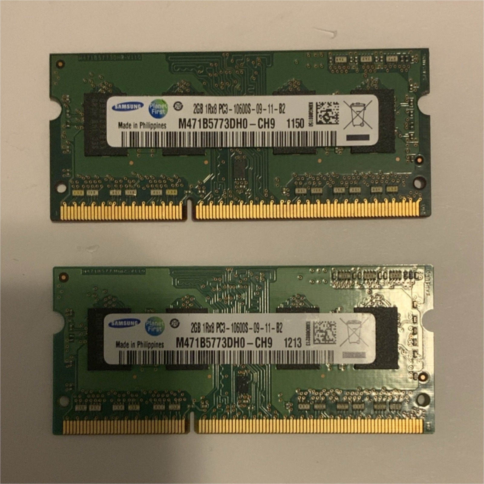 Samsung 4GB (2x2GB) PC3-10600S SO-DIMM Laptop RAM M471B5773DH0-CH9 HP 572293-D88