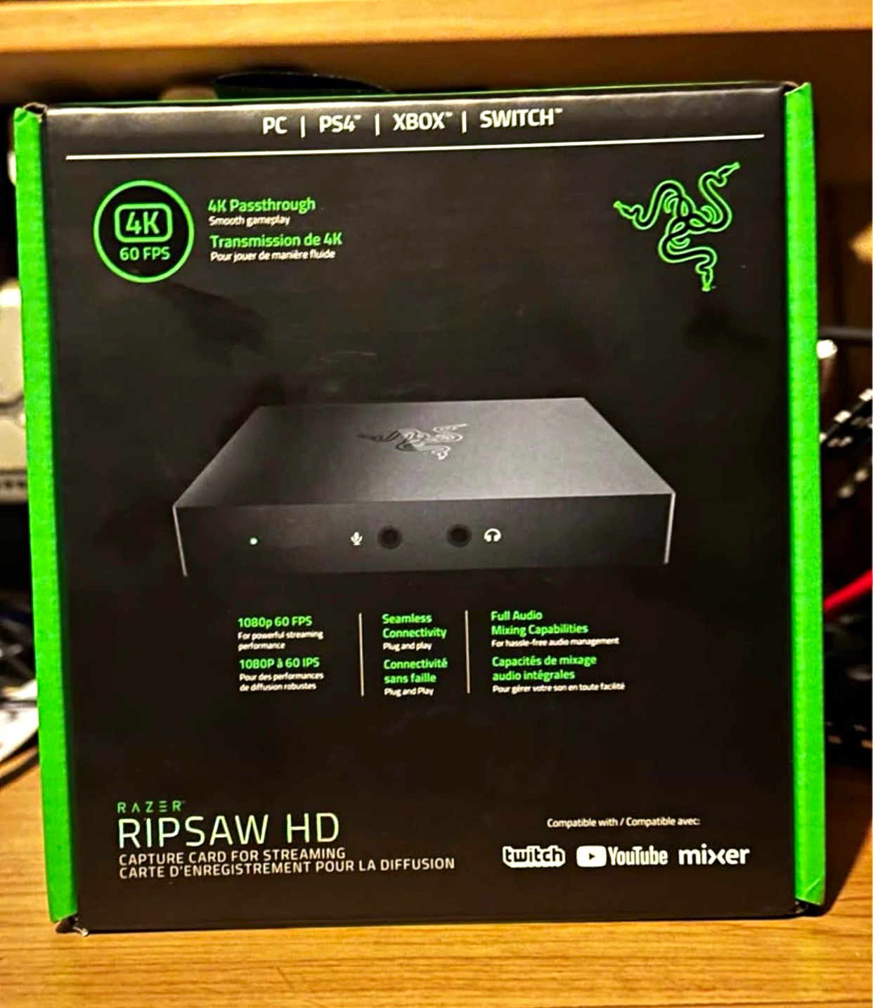 Razer Ripsaw HD Video Capture Card 4K Passthrough USB 3.0 HDMI In/Out