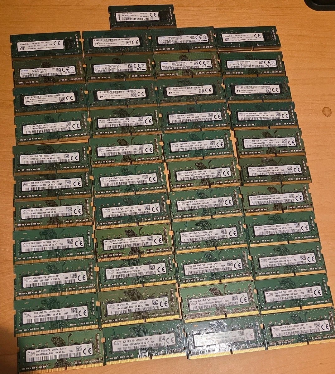 Lot of 45x 8GB DDR4 PC4-2666V SODIMM Laptop RAM Memory Hynix SAMSUNG MICRON 