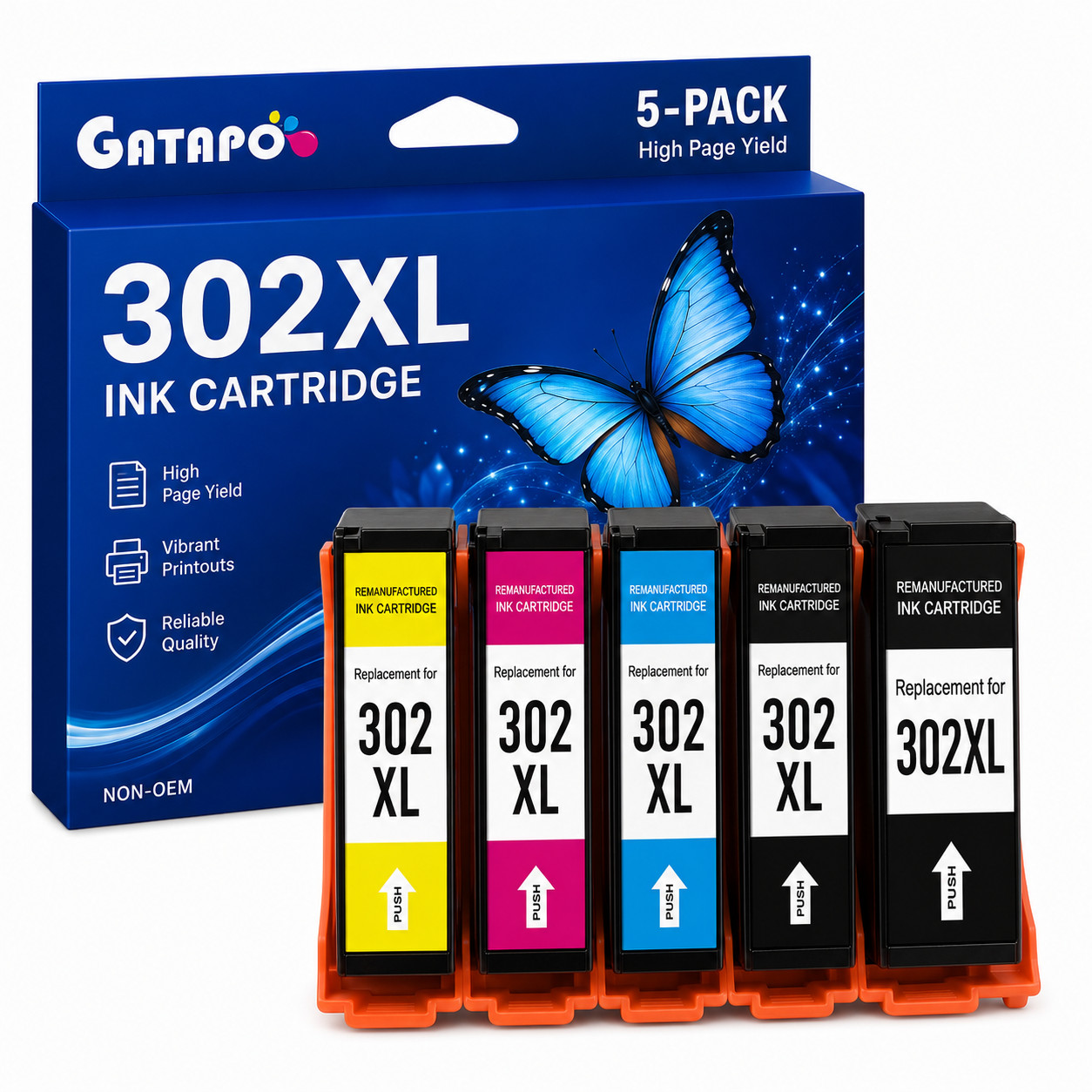 5PK 302XL T302 XL Ink Cartridge For  Expression XP-6000 XP-6100