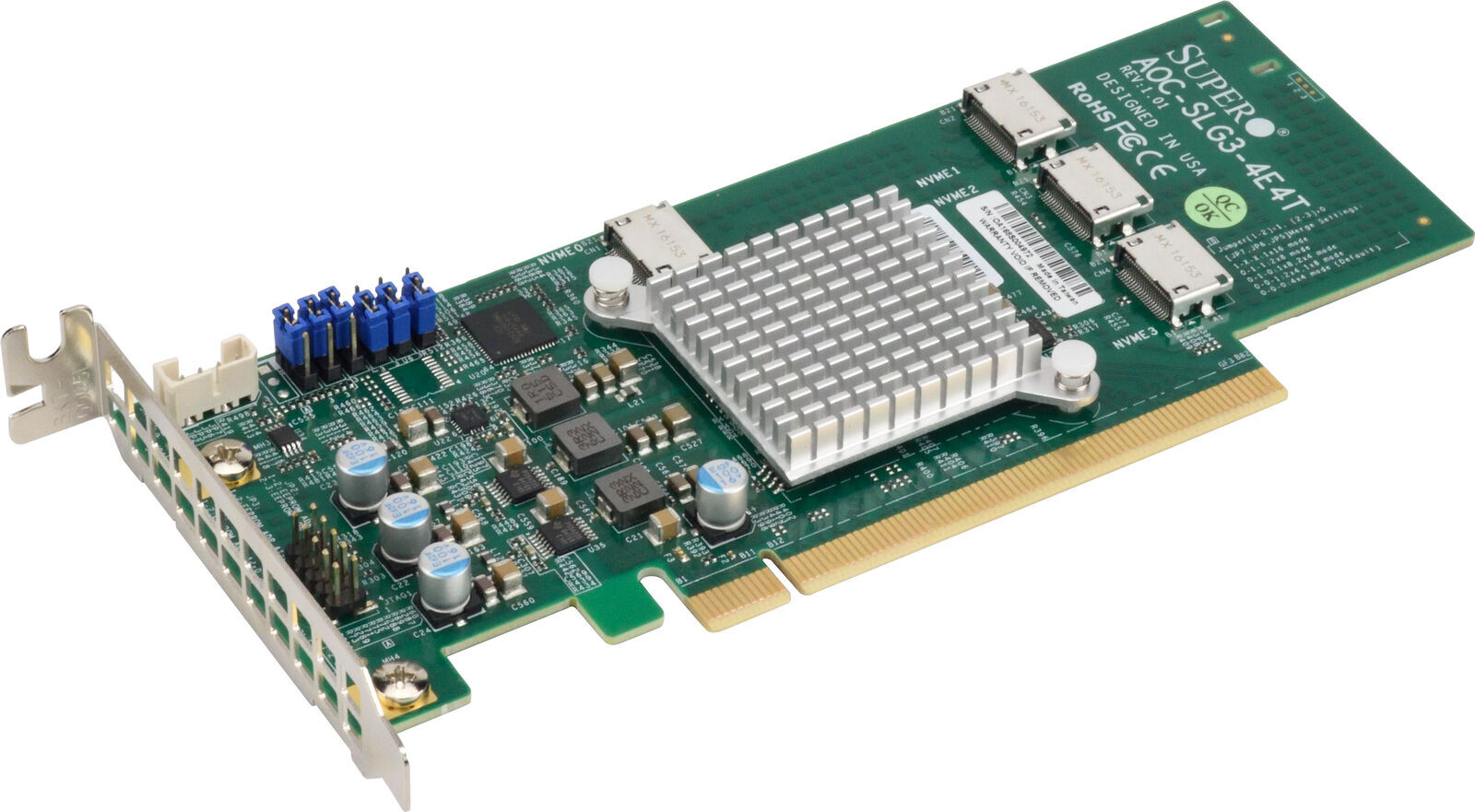 Supermicro AOC-SLG3-4E4T 4 Port NVMe PCIE X16 Retimer