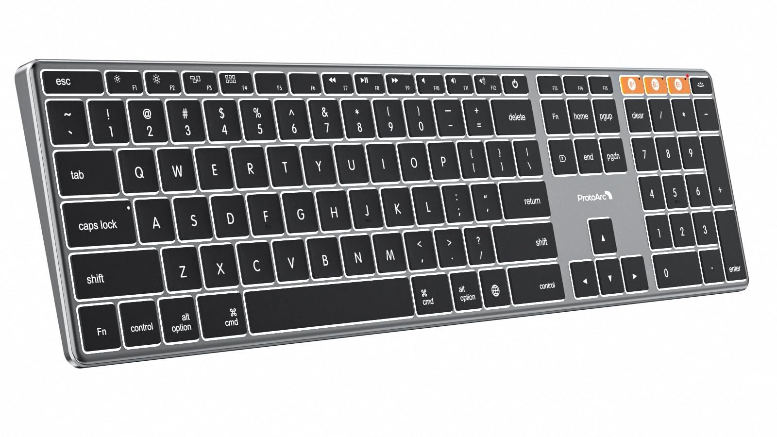 K110-A Backlit Wireless Keyboard for Mac, Aluminum, Space Gray