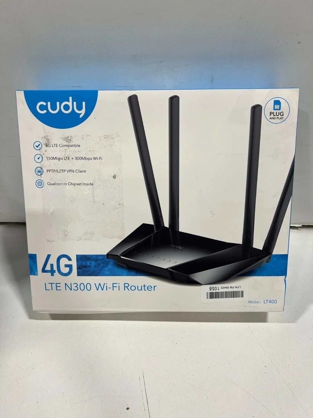 Cudy LT400 V2 4G LTE N300 Wi-Fi Router - AT&T, T-Mobile, Verizon compatible US