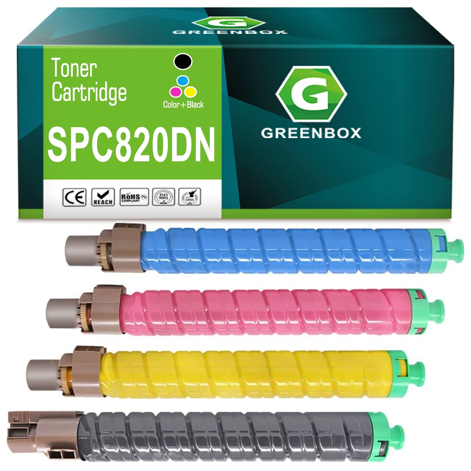 GREENBOX Compatible SP C820DN High Yield Toner Cartridge Replacement for SP C820