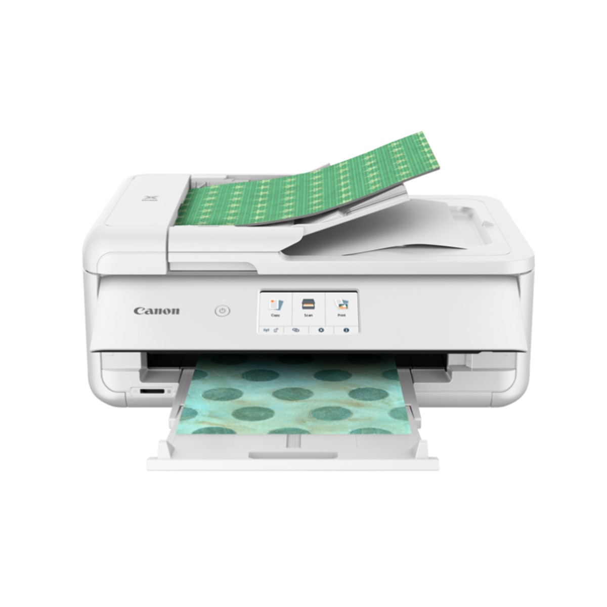 Canon PIXMA TS9521Ca Wireless All-In-One Duplex Color Inkjet Printer, White