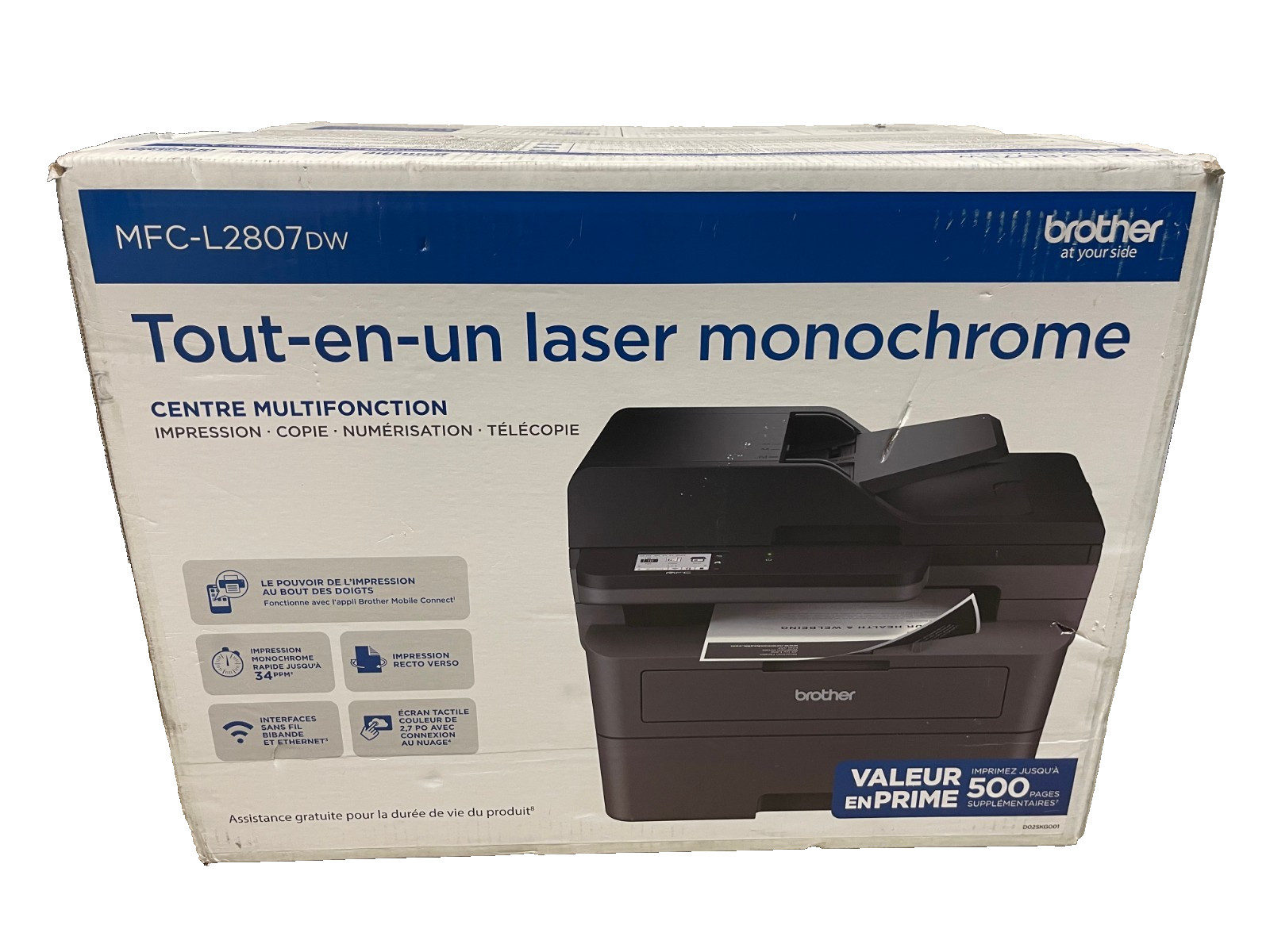 Brother MFC-L2807DW Wireless Monochrome All-in-One Laser Printer